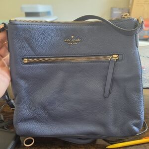 Kate Spade Navy Crossbody Bag with Gold Accents